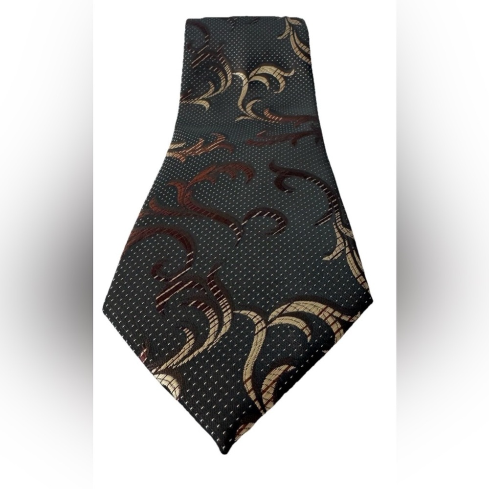 Massimo Black and Brown Patterned Tie